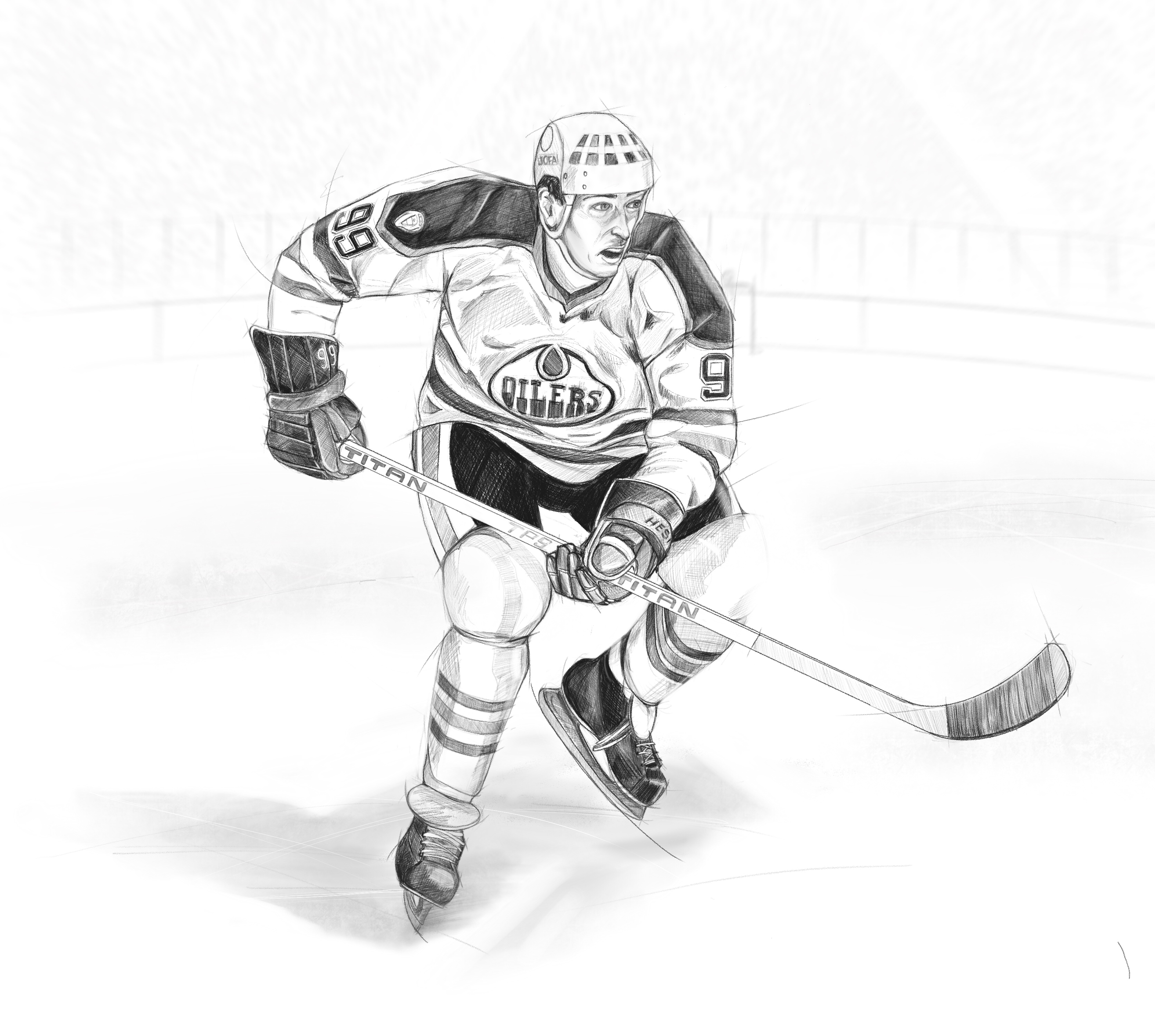 Wayne Gretzky Pencil Sketch By James Mclean On Dribbble