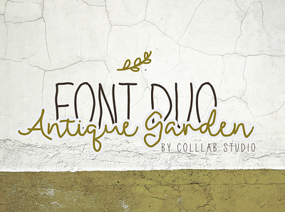 Antique Garden | A Font Duo colllab colllab studio font duo hand drawn typography script font family wedding font collection