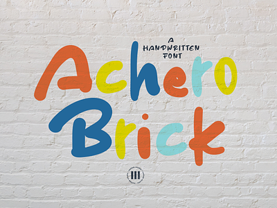 Achero Brick - A Handwritten Font branding font colllab colllab studio typography wedding font