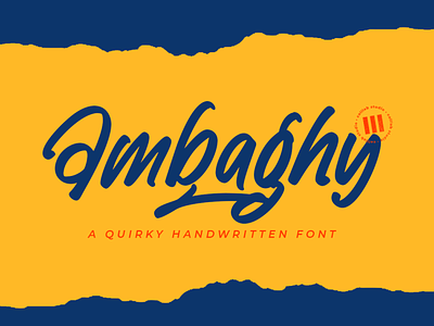 Ambaghy - A Quirky Handwritten Font bold font brush font colllab colllab studio design font illustration typeface typography