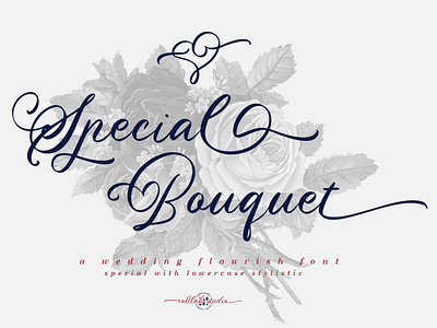 Special Bouquet - A Wedding Flourish Font beauty font bold font branding font brush font canva font colllab colllab studio design flourish font font illustration logo typeface typography ui wedding wedding font