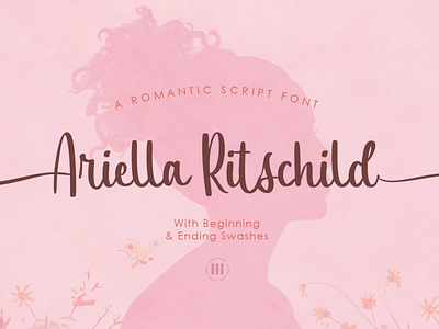Ariella Ritschild | A Romantic Font bold font brush font colllab colllab studio design font illustration logo typography ui