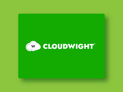 Cloudwight Logo branding cloud logo color company logo design graphic design green logo grey logo logo white logo