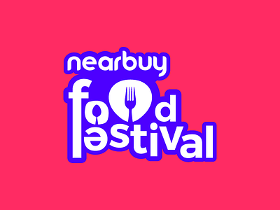 nearbuy Food Festival food food fest foodie fork groupon india logo design montserrat nearbuy pop spoon