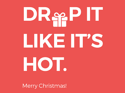 Secret Santa - Gift Drop gift graphic design jaspreet singh mohindra merry christmas montserrat poster red santa secret santa typography visual pun xmas