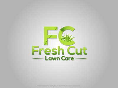 Fresh Cut- Garden Grass Cleaner Company branding design grass icon logo typography vector