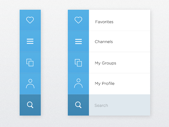 Light Nav by Josh Long on Dribbble