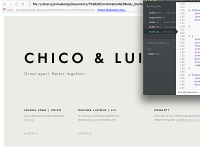 Chico & Lui chico design lui website