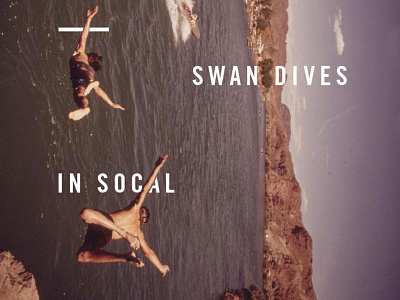 Swan Dives texture typography vintage