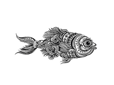 Floral ornament fish