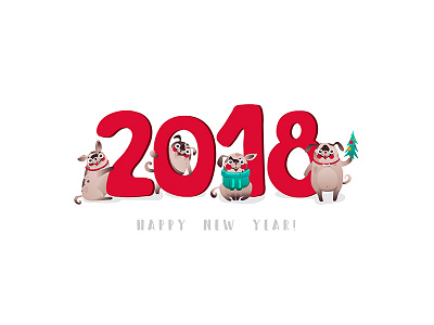 Happy New Year! 2018 dog nappy new year