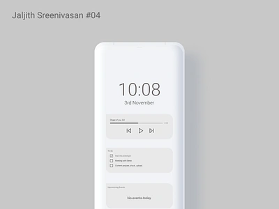 Minimal LockScreen graphic design ui