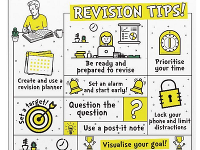 Revision tips poster education learning revision school
