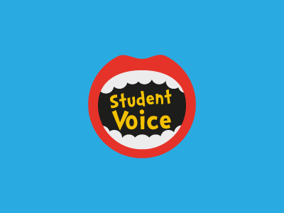 Voice blue logo school vector voice