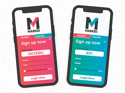 Education app Marked - Daily Ui Challenge #01