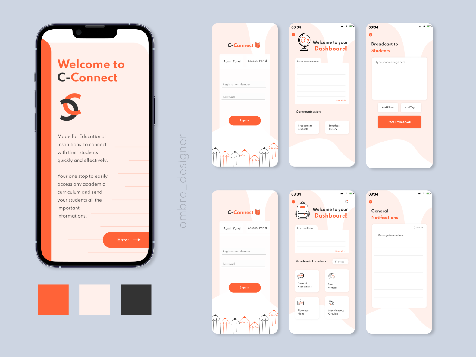 College Notice Board App by Alisha Khan on Dribbble