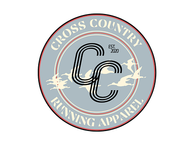 Cross Country Badge Design branding design graphic design logo typography vector