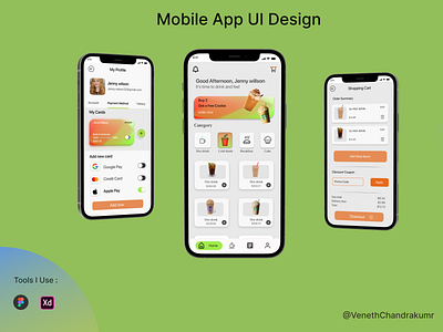 Creative Mobile app design and mockup design app app ui design design mobile app design ui ui designer