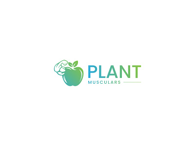 Plant Musculars Logo gym illustrations logo muscular logo plant logo strong