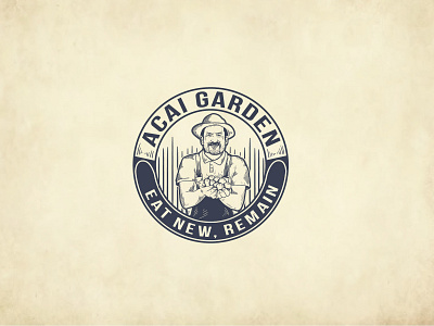 Acai Garden Vintage Logo