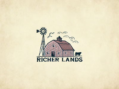 Richer Lands Vintage Logo illustration retro richer lands vintage logo vintage logo