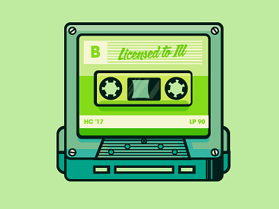 Cassette animation aqua beastie boys cassette gif green ill tape vector