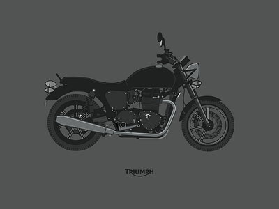 Triumph Bonneville black bonneville camera classic drawing grey illustration motorcycle triumph vector drawing