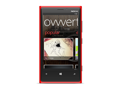 Ovvvertime - Windows Phone 8 app client dribbble windows phone