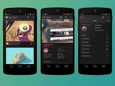 Ovvvertime - Screens android app dribbble ovvvertime