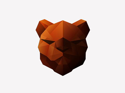 Bear bear brown illustration mythology polygon poster print smart symbol