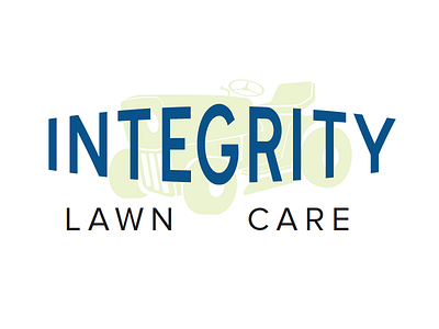 Integrity Lawncare lawn care lawn mower logo