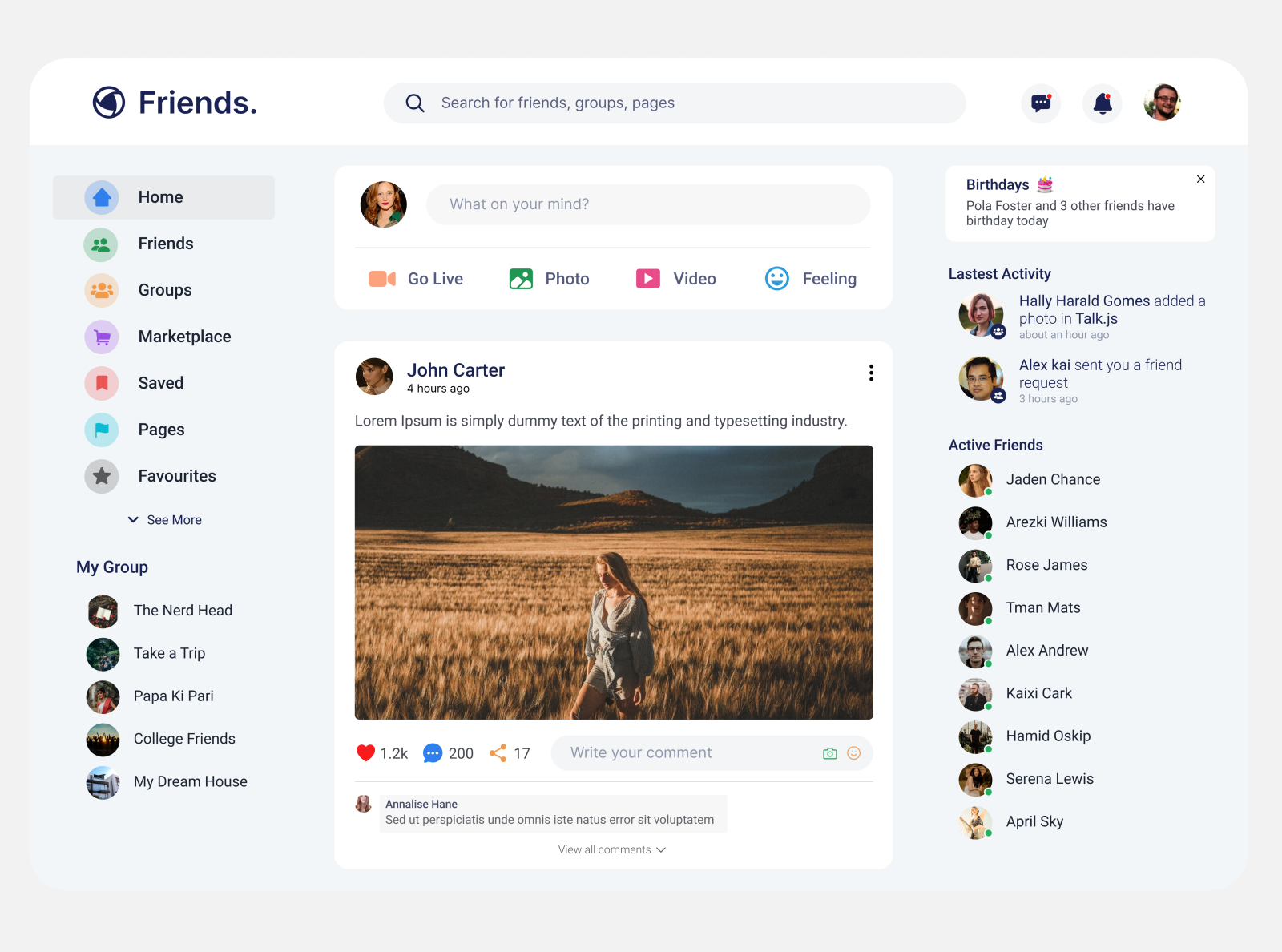 Social Media App by Rashed Iqbal on Dribbble