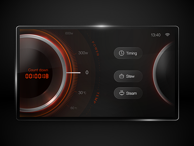Electromagnetic Oven home smart steam stew ui ux