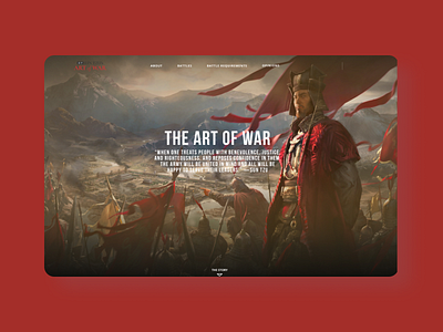 ART OF WAR - GENERAL SUN TZU artofwar design landing page suntzu ui website