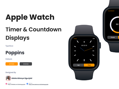 Apple Watch Countdown and Timer design iwatch ui watch