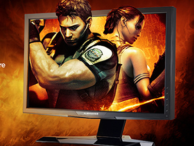 Resident Evil for Alienware ad alienware banner fire web