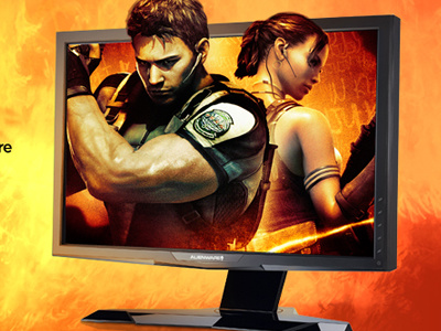 Resident Evil for Alienware II ad alienware banner fire web