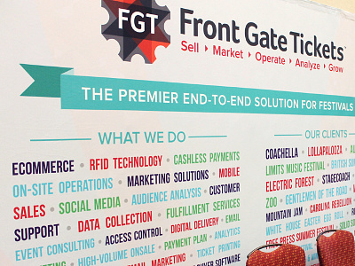 Front Gate Tickets Trade Show Booth booth branding design