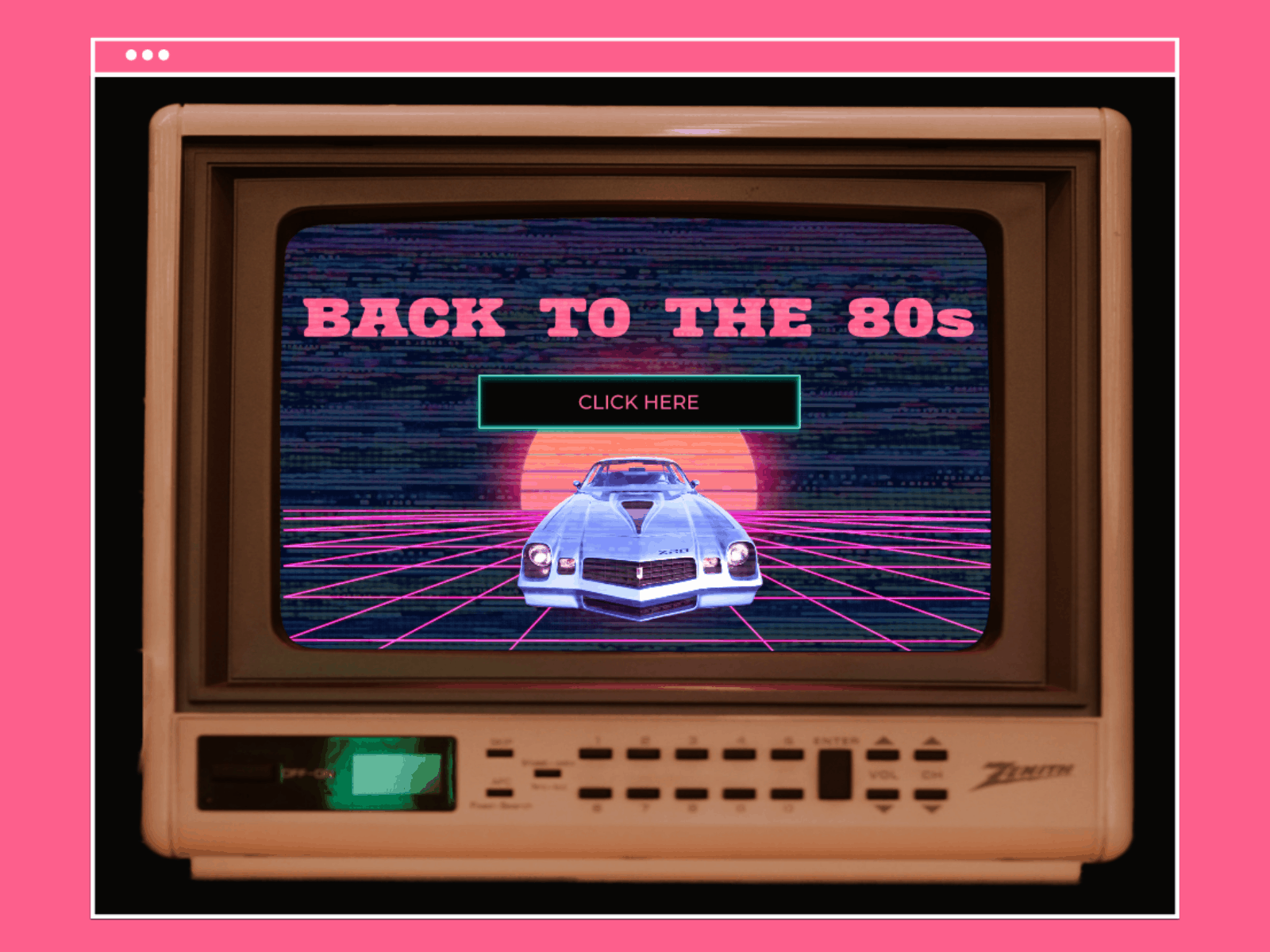 BACK TO THE 80s. Landing page for Retro concept.