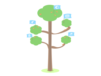 Illustration of the social tree affinity designer illustration