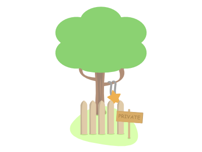 Illustration of the private tree affinity designer illustration
