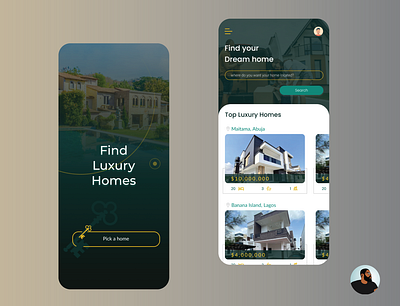 UI for Realtor App animation app branding design illustration ui design ui ux ux