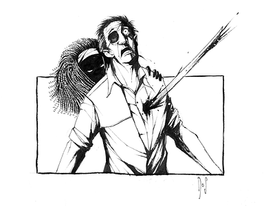Adios comics illustration ink inking sketch walking dead