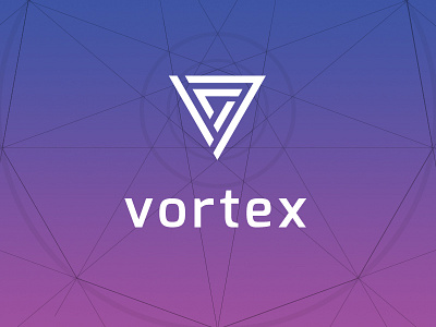 Vortex branding financial geometric gradient identity logo tech triangle