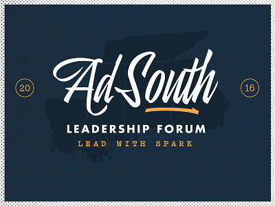 AdSouth advertising branding conference futura lettering logo pitch south southern