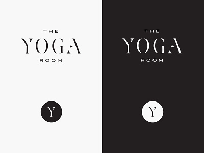 The Yoga Room branding circle indentity logo luxury minimal monochrome namaste stencil yoga
