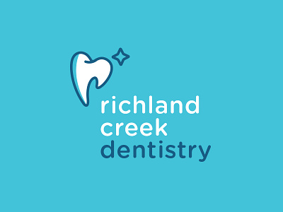 Richland Creek Dentistry branding dentistry gothamrounded identity letter logo r tooth