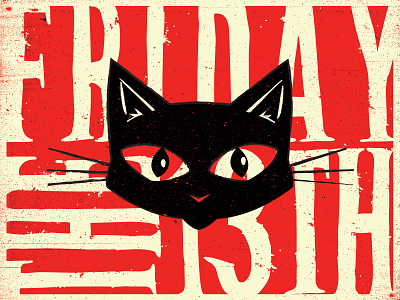 Meow. blackcat bloody friday illustration texture tgif thirteenth type