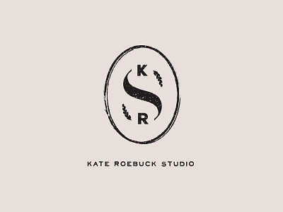 Kate Roebuck Studio botanical branding handdrawn identity logo monogram oval