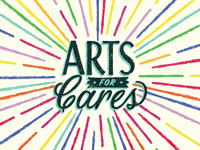 Arts for Cares arts branding color lettering rainbow texture typography